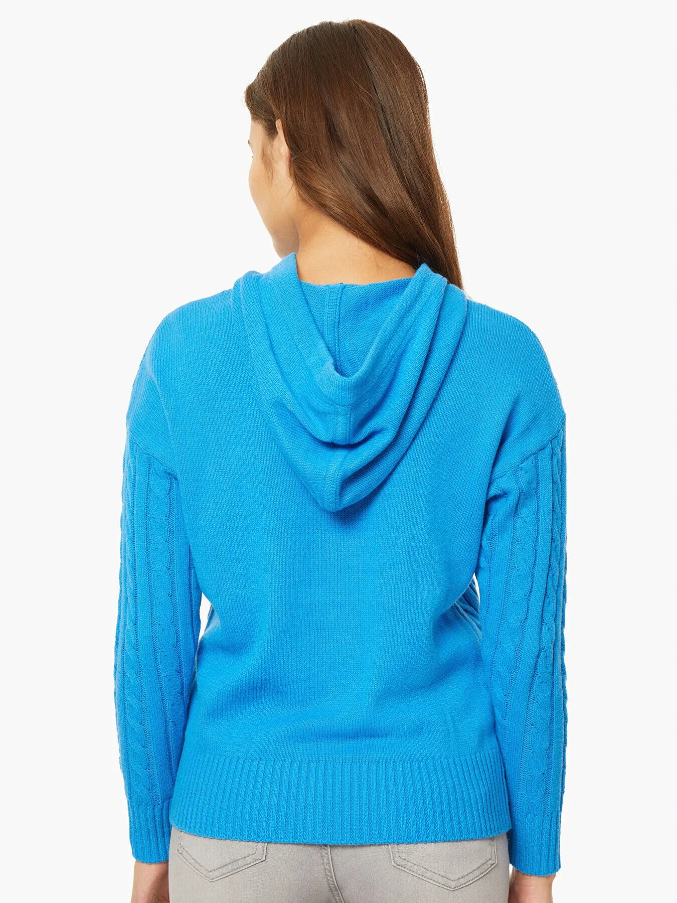 Hooded Cable Knit Sweater sold by Jones New York product image thumbnail 3