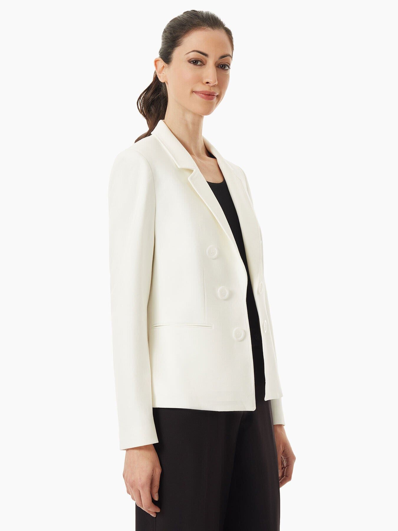 Modern Compression Faux Double Breasted Blazer sold by Jones New York product image thumbnail 4