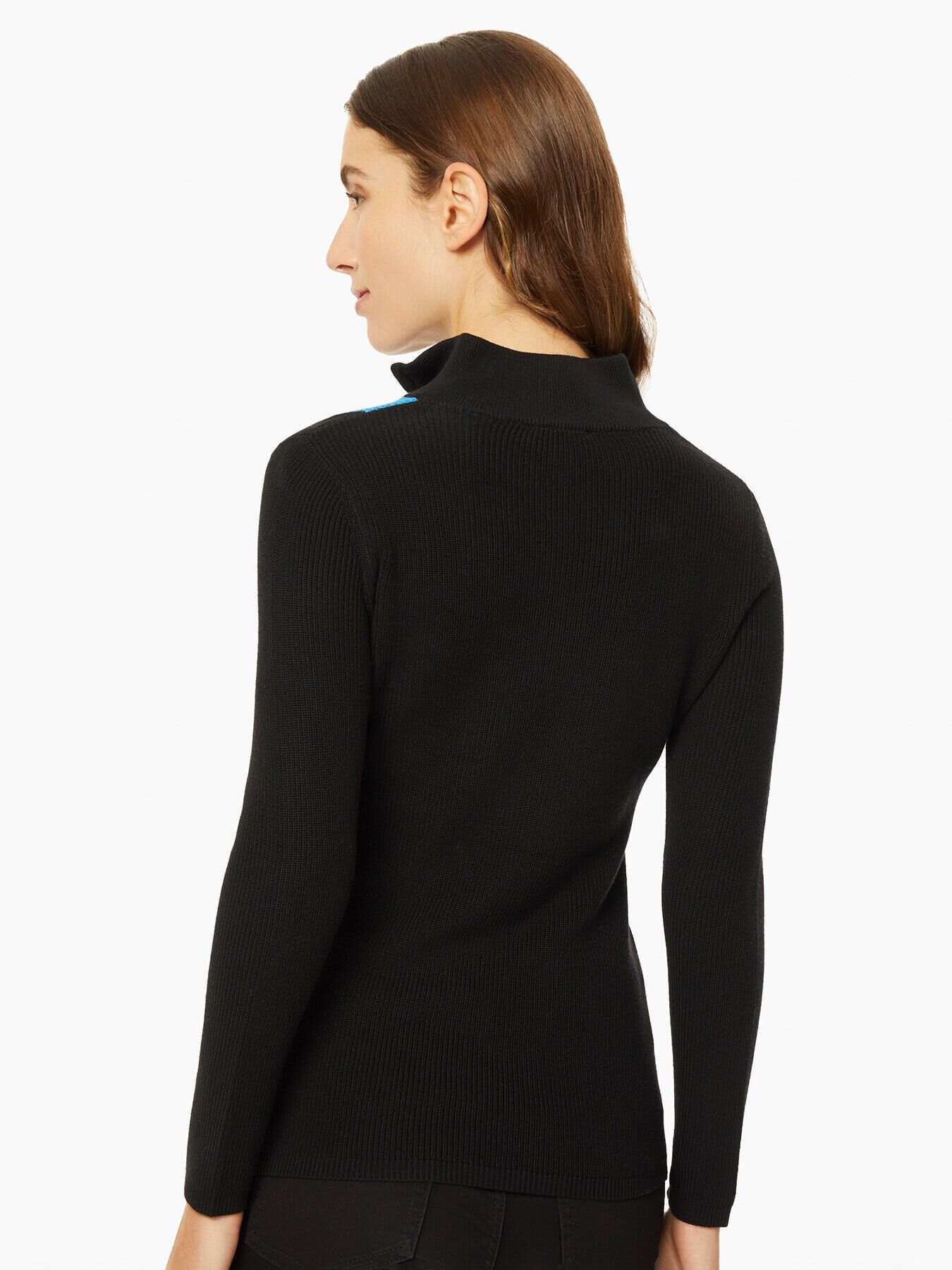 Two-Tone Quarter-Zip Ribbed Sweater sold by Jones New York product image thumbnail 3