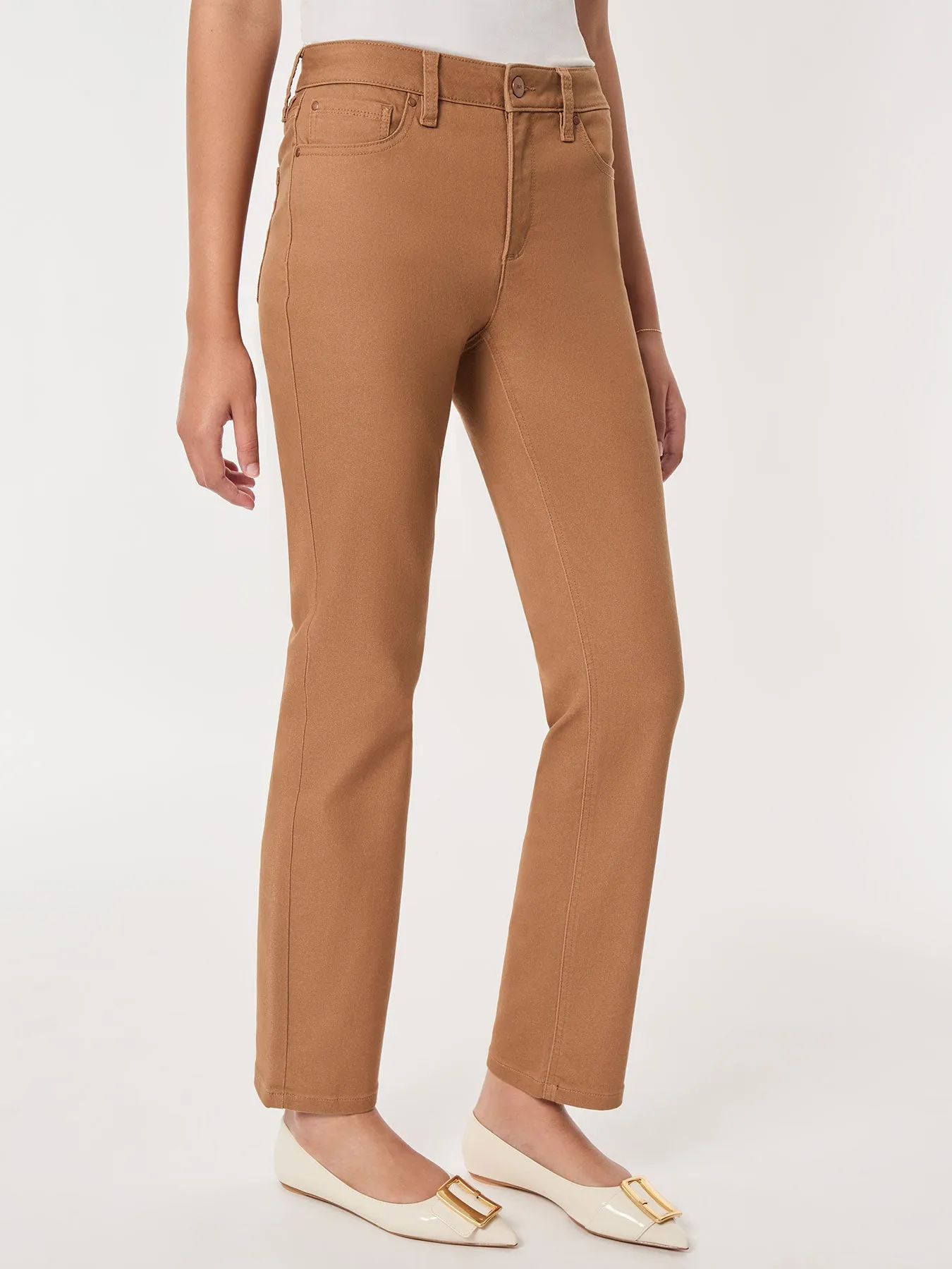 Petite Lexington Straight Leg Jeans, Caramel sold by Jones New York product image thumbnail 2