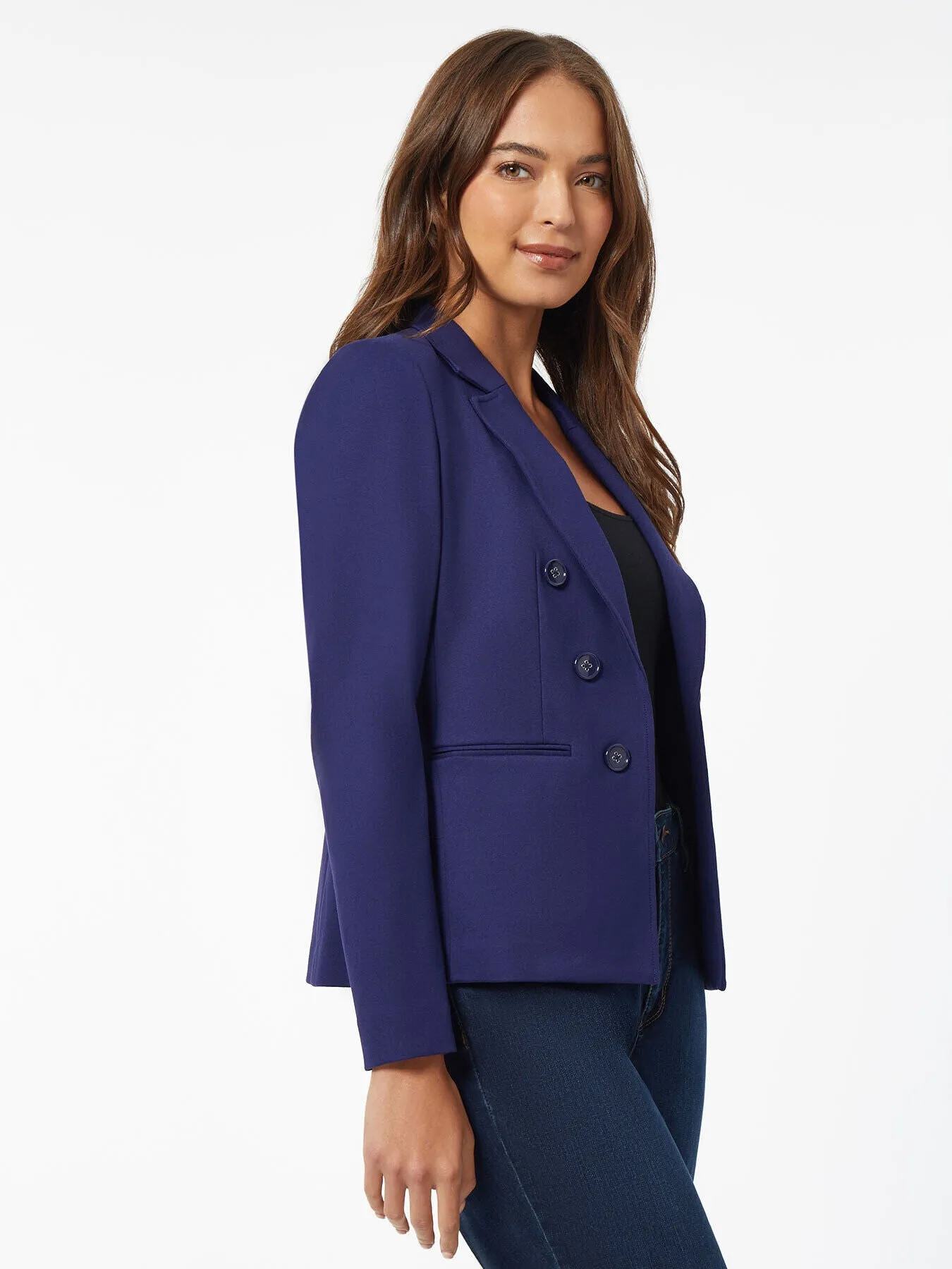 Modern Compression Faux Double Breasted Jacket sold by Jones New York product image thumbnail 2