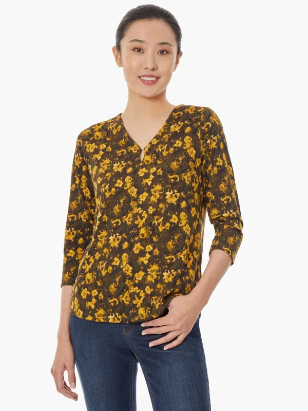 Keyhole Neckline Moss Crepe Top sold by Jones New York