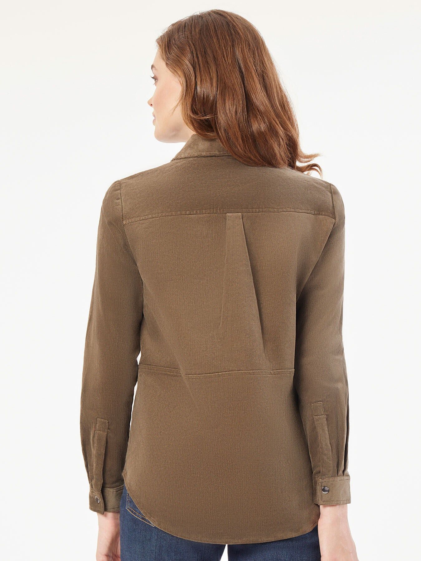 Corduroy Snap-Front Utility Shirt sold by Jones New York product image thumbnail 3