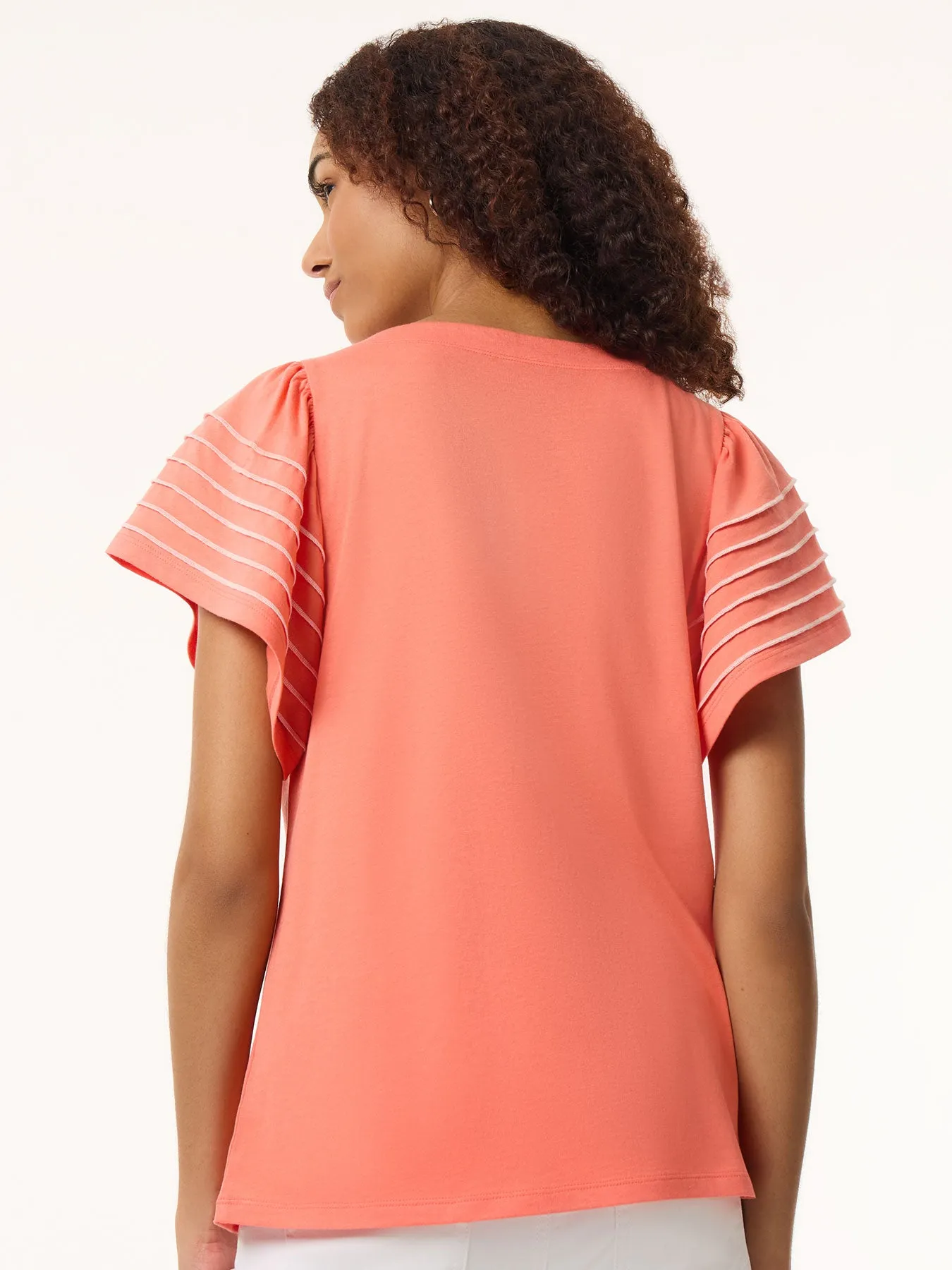 Flutter Short-Sleeve Top, Cotton Modal sold by Jones New York product image thumbnail 3