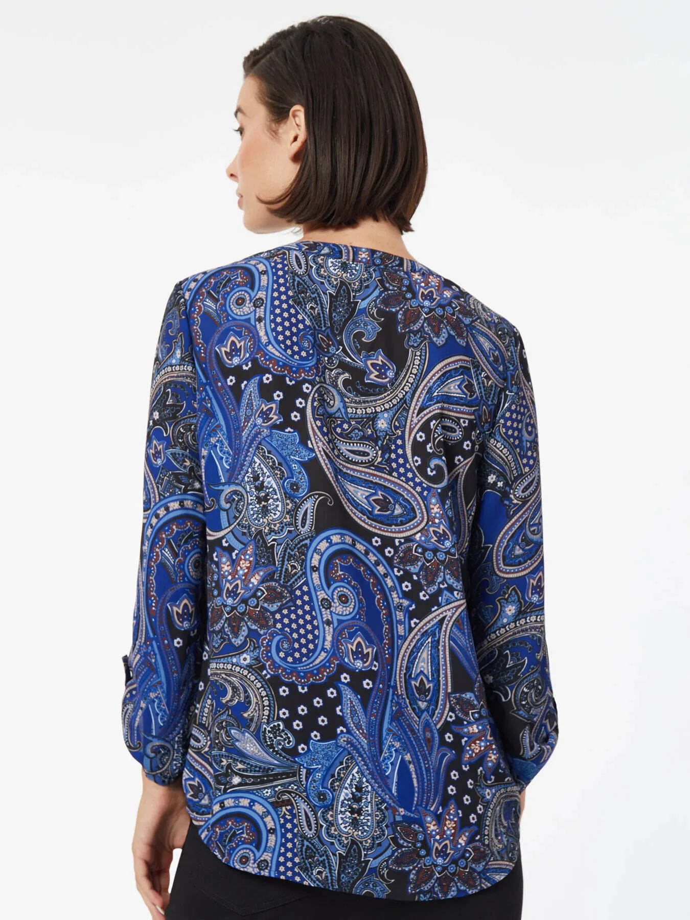 Paisley Roll-Tab Pintuck Blouse sold by Jones New York product image thumbnail 3