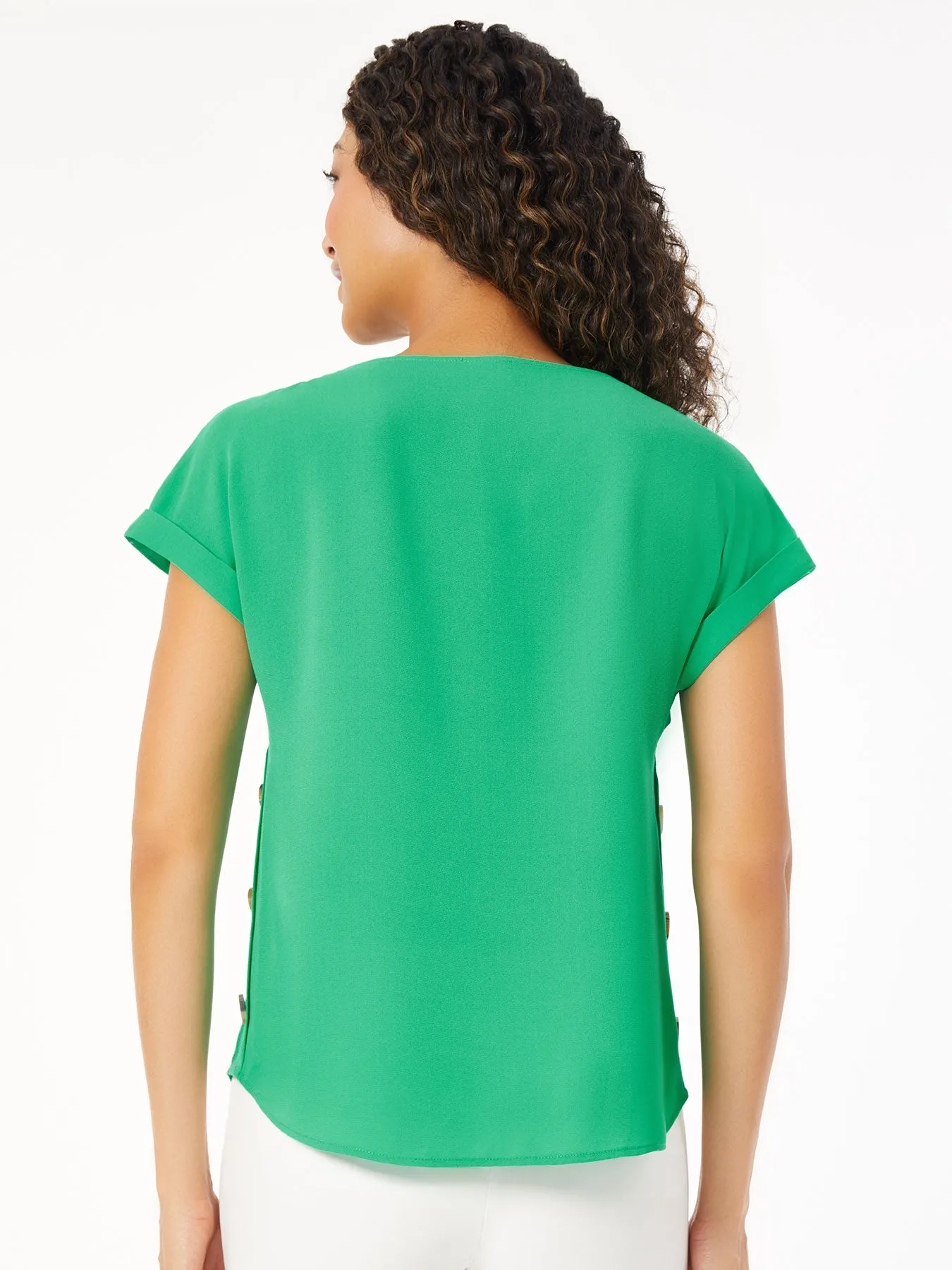 Jasper Crepe Button Detail Blouse sold by Jones New York product image thumbnail 3