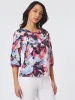 Printed Moss Crepe Puff Sleeve Top sold by Jones New York