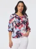Printed Moss Crepe Puff Sleeve Top sold by Jones New York