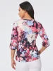 Printed Moss Crepe Puff Sleeve Top sold by Jones New York