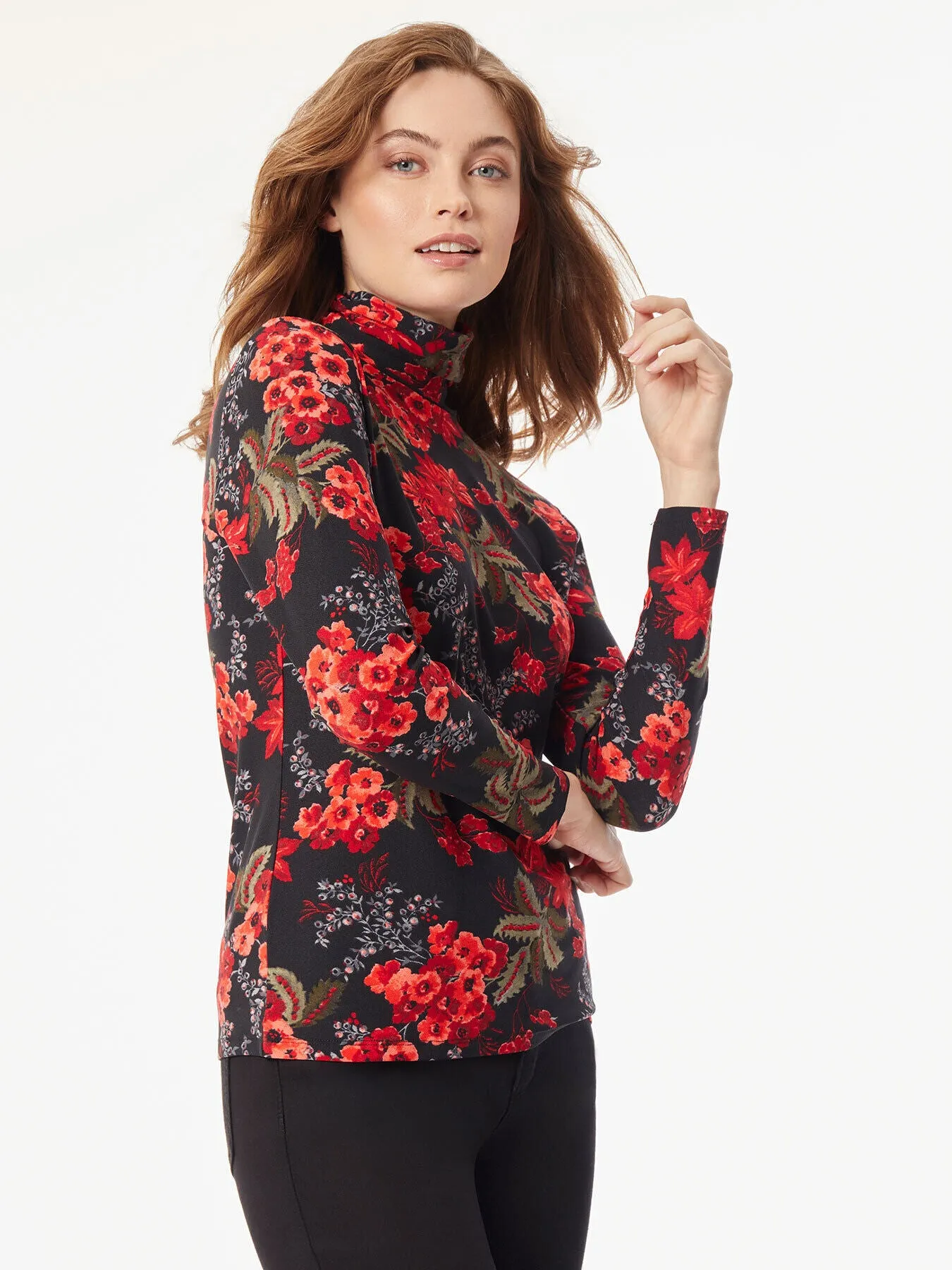 Long Sleeve Moss Crepe Turtleneck sold by Jones New York product image thumbnail 2