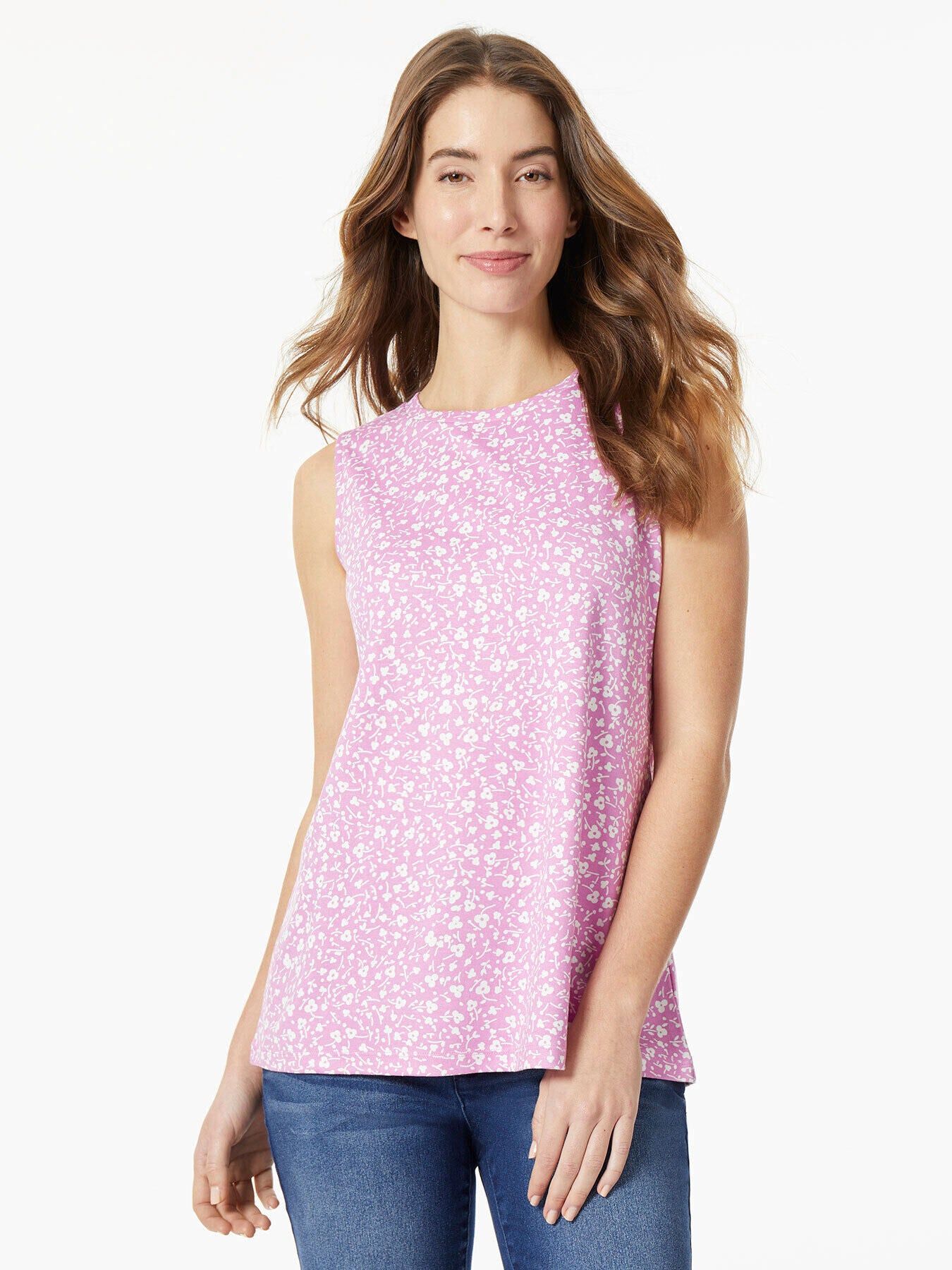 Crew Neck A-Line Tank Top sold by Jones New York