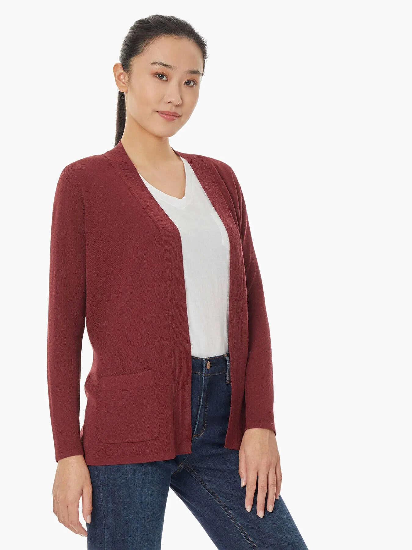 Open Front Cardigan With Pockets sold by Jones New York product image thumbnail 2