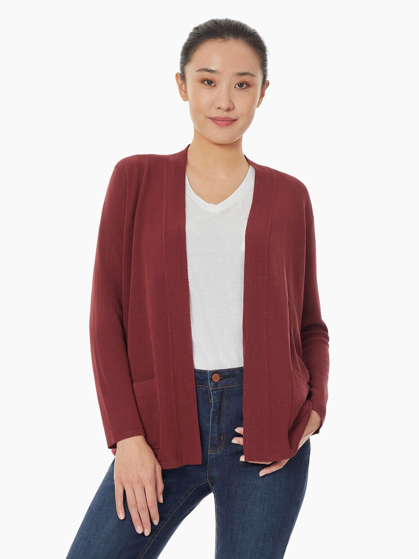 Open Front Ribbed Icon Cardigan sold by Jones New York
