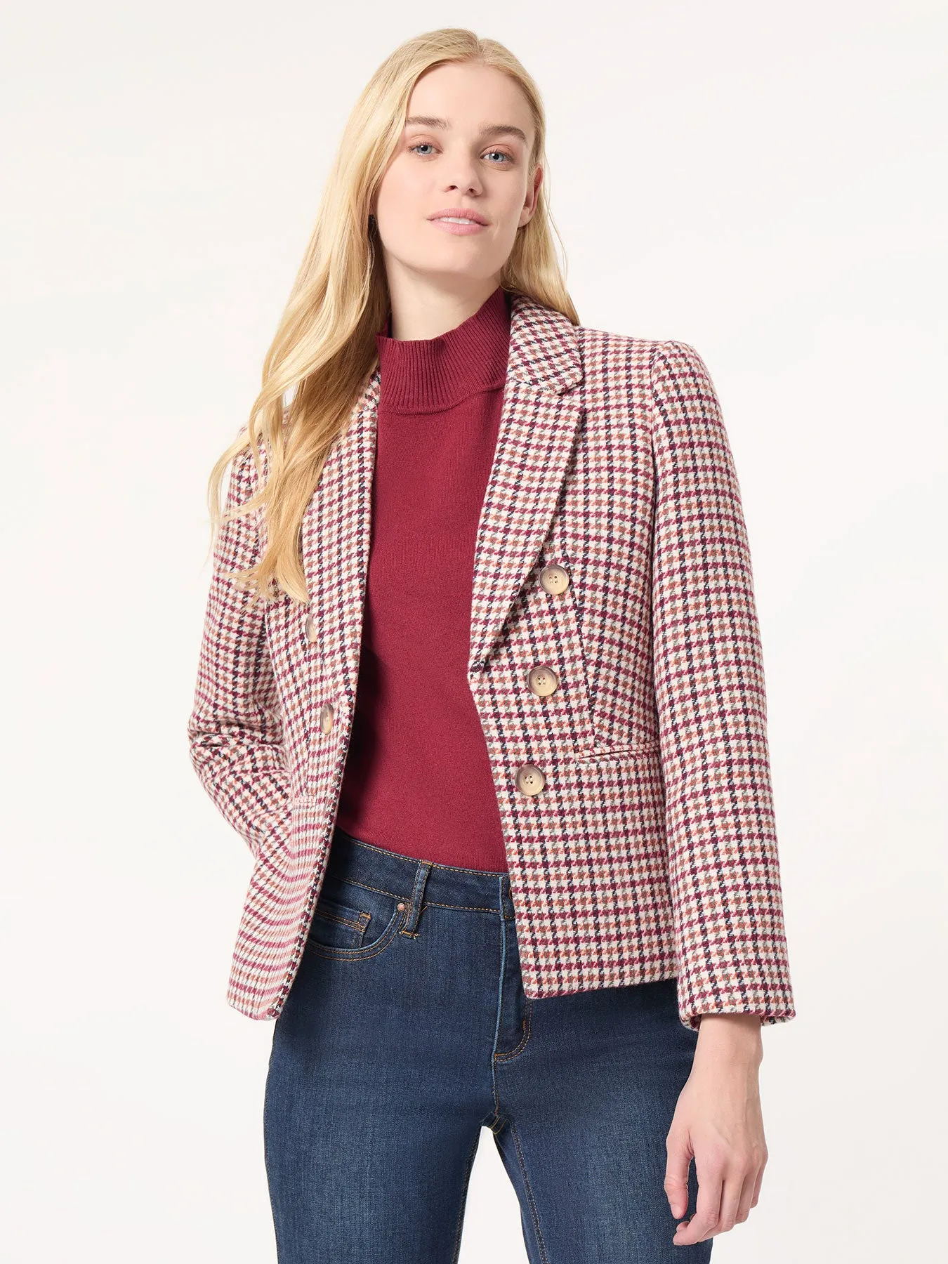 Tweed Faux Double-Breasted Jacket sold by Jones New York
