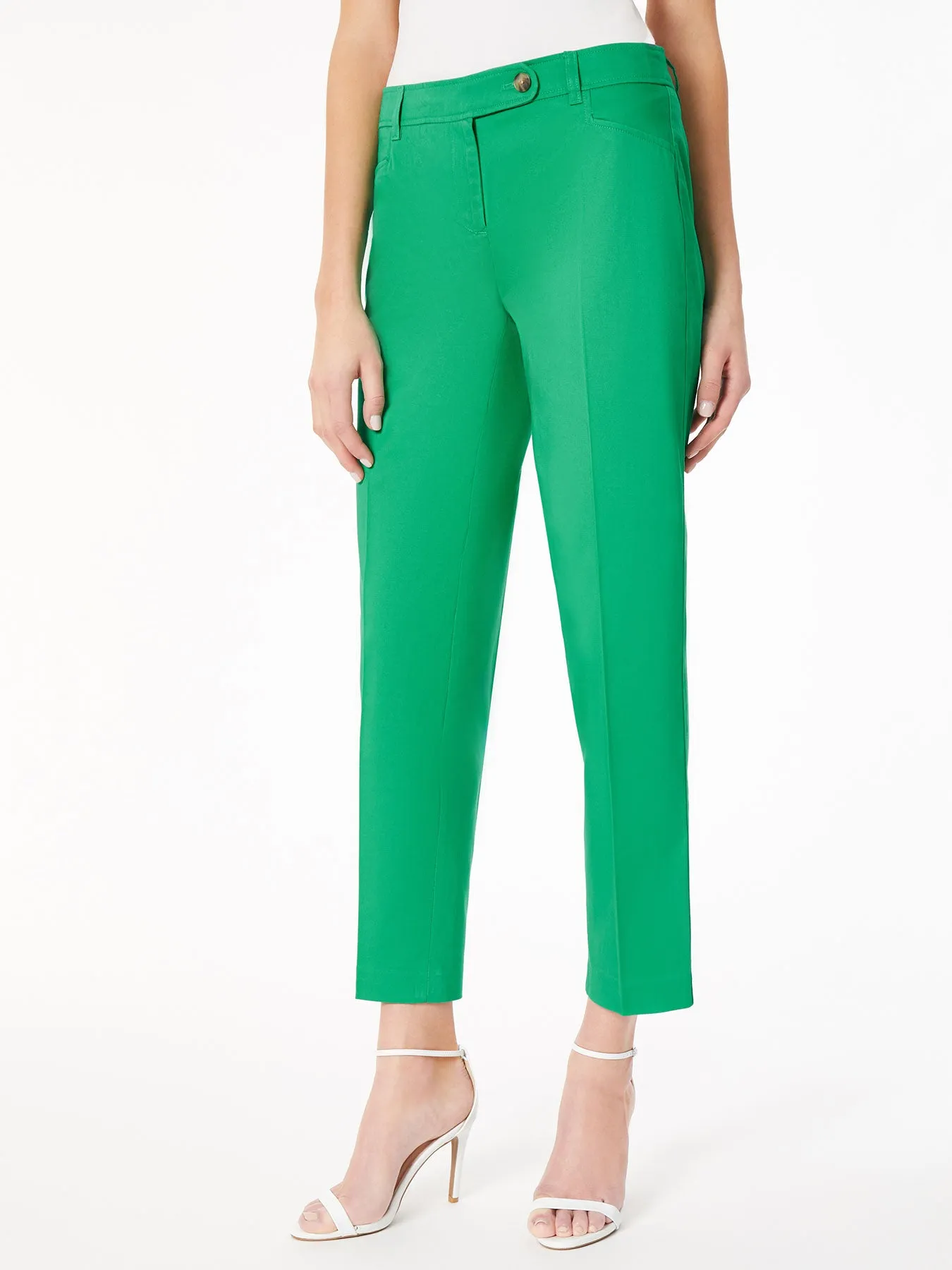 Plus Size Solid Fly-Front Slim Leg Pants sold by Jones New York product image thumbnail 2