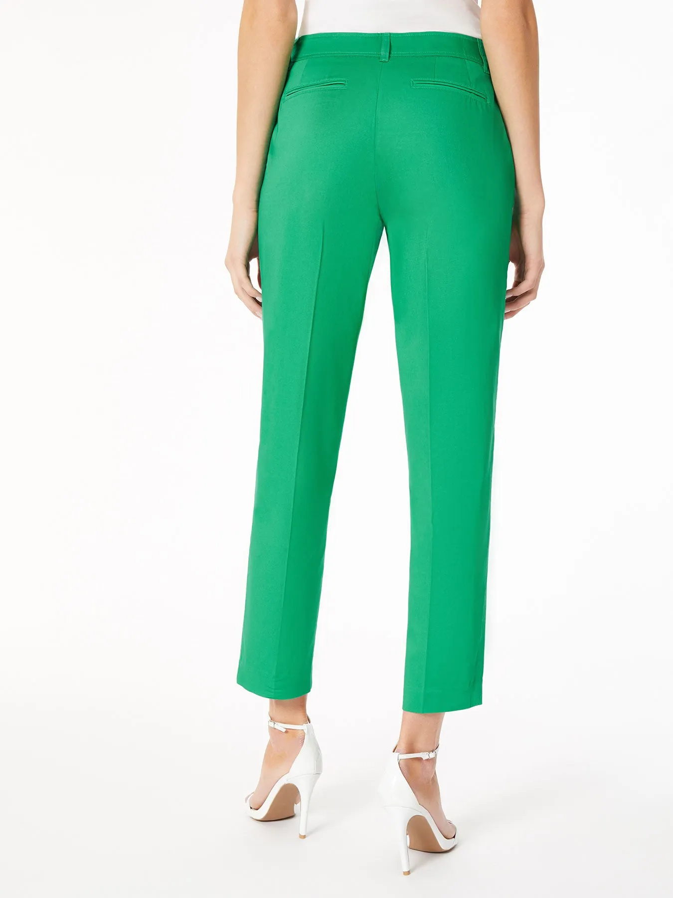 Plus Size Solid Fly-Front Slim Leg Pants sold by Jones New York product image thumbnail 3
