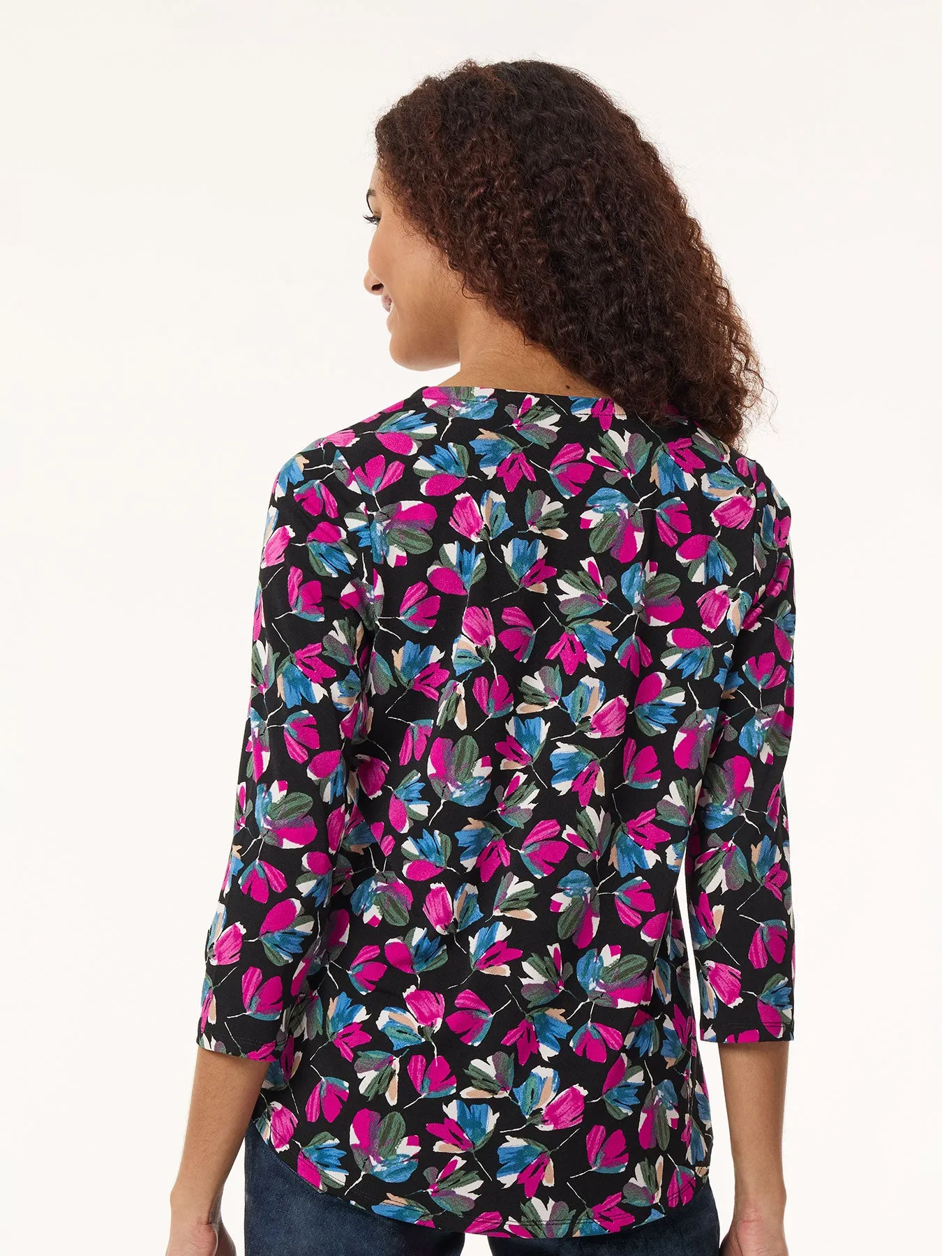 Keyhole Neckline Top, Moss Crepe sold by Jones New York product image thumbnail 3