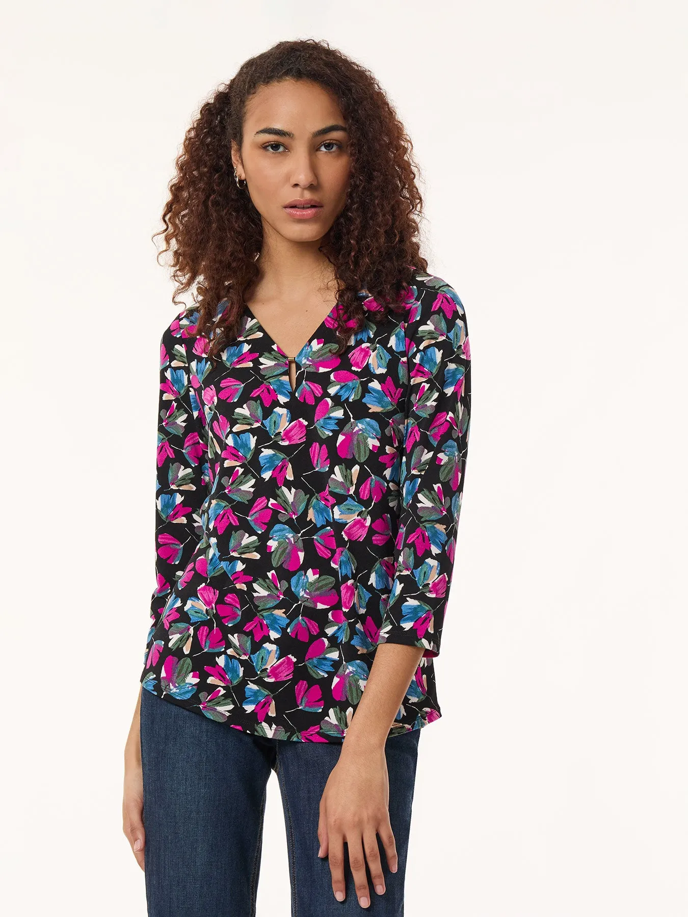 Keyhole Neckline Top, Moss Crepe sold by Jones New York