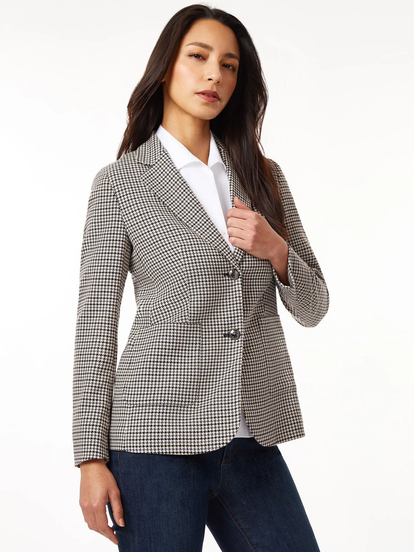 Houndstooth Two-Button Blazer sold by Jones New York product image thumbnail 2