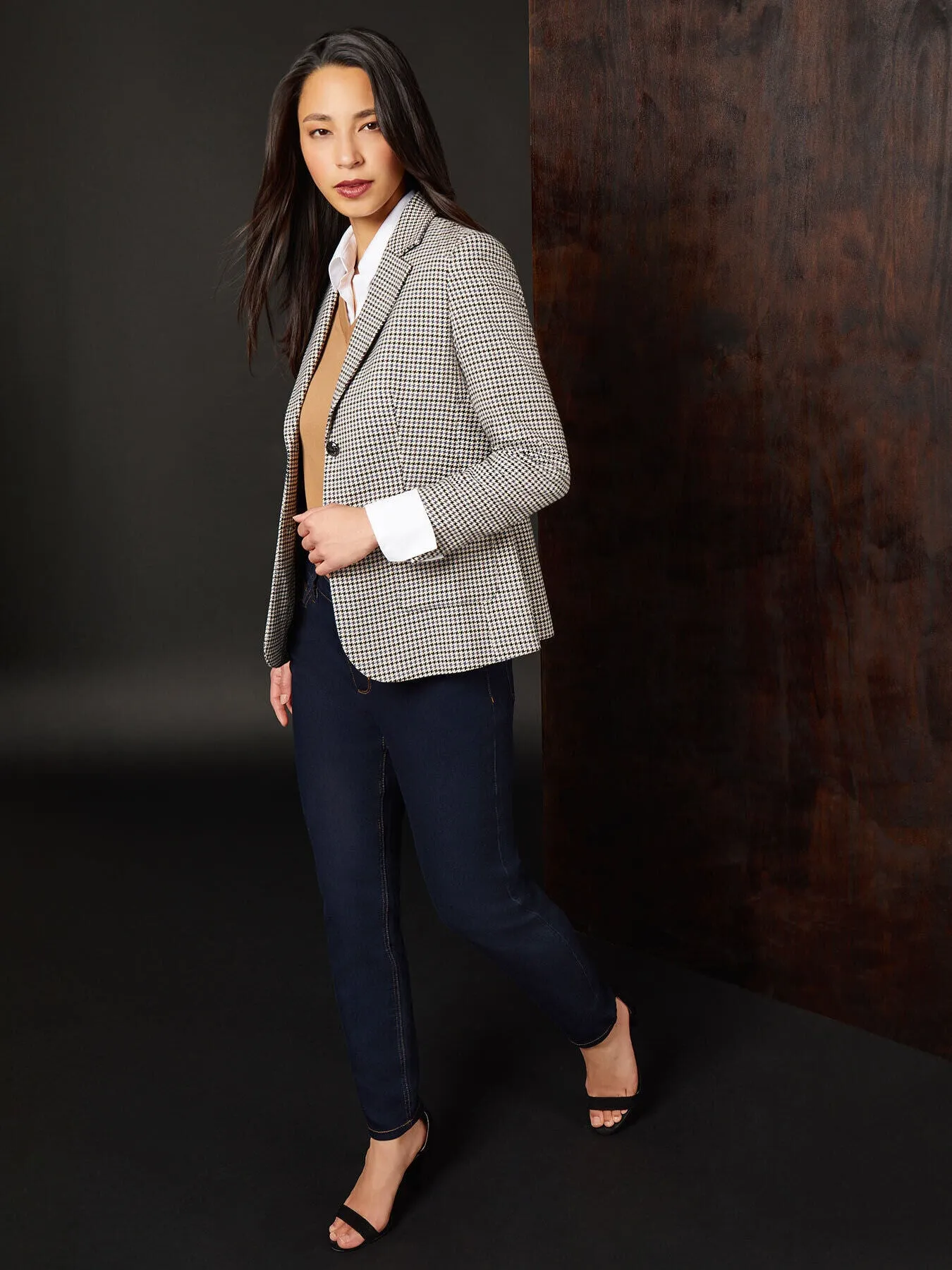 Houndstooth Two-Button Blazer sold by Jones New York product image thumbnail 4