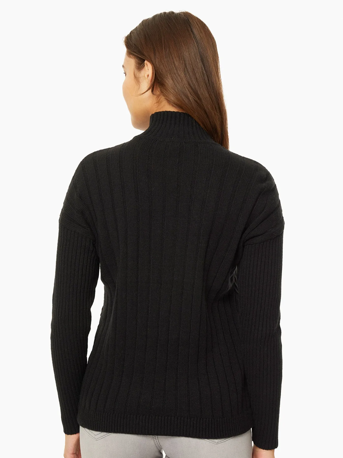 Reverse Jersey Multi-Stitch Mock Neck Sweater sold by Jones New York product image thumbnail 3
