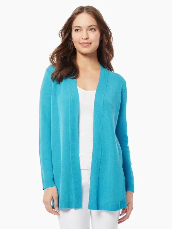 Open-Front Ribbed Trim Knit Cardigan sold by Jones New York