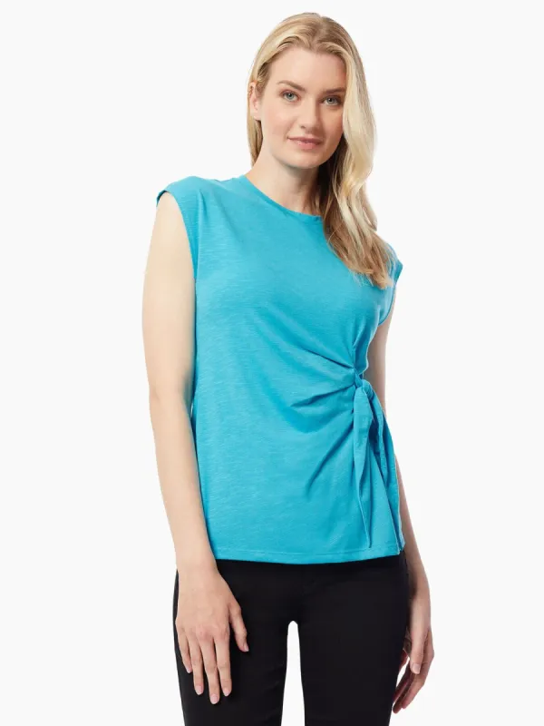 Sleeveless Side Tie Slub Knit Top sold by Jones New York