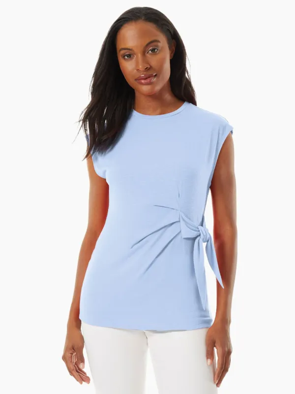 Sleeveless Side Tie Slub Knit Top sold by Jones New York