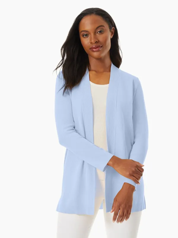 Open-Front Ribbed Trim Knit Cardigan sold by Jones New York
