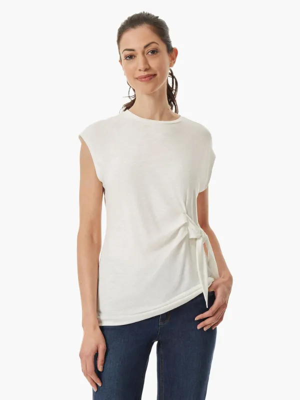 Sleeveless Side Tie Slub Knit Top sold by Jones New York