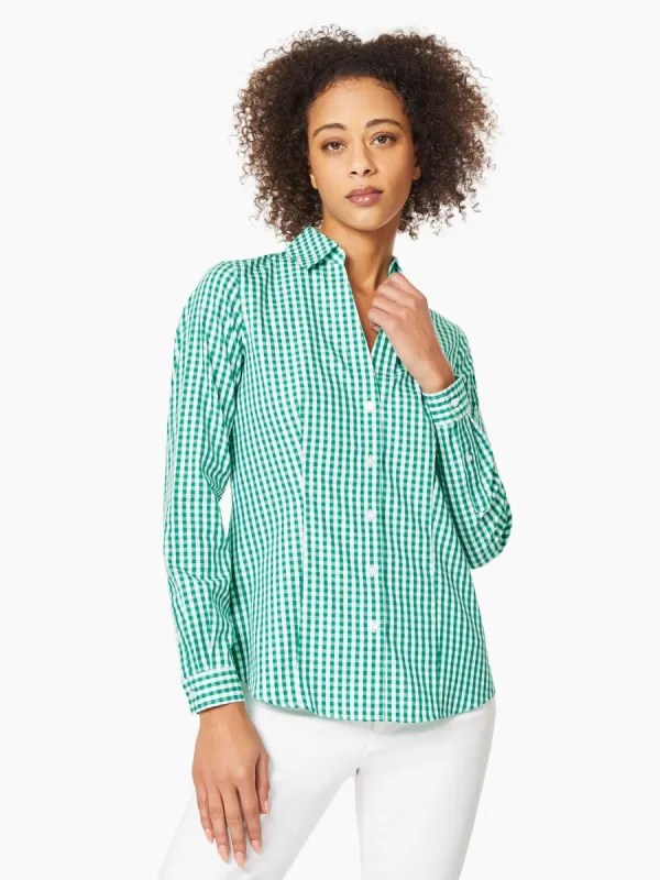 Gingham Easy-Care Button-Up Shirt sold by Jones New York