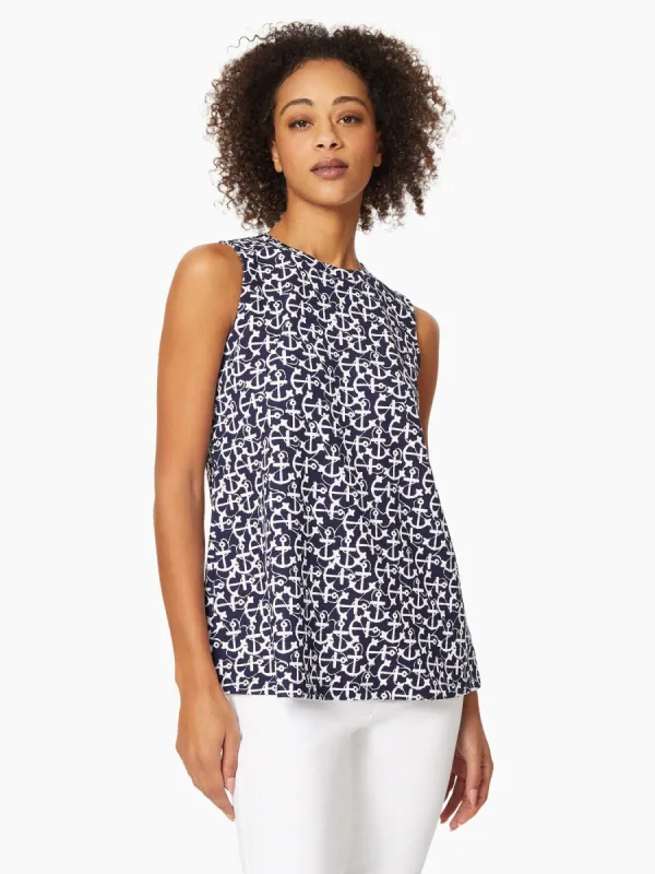 Crew Neck A-Line Tank Top made by Jones New York