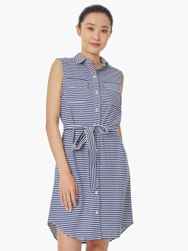 Sleeveless Tie-Waist Utility Shirt Dress sold by Jones New York