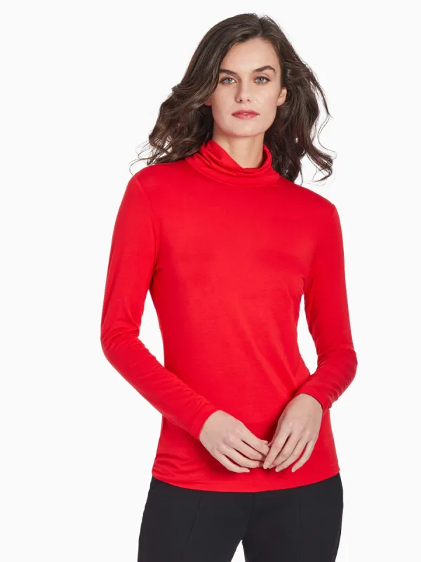 Shirred Detail Turtleneck sold by Jones New York