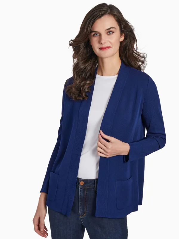 Open Front Ribbed Icon Cardigan sold by Jones New York