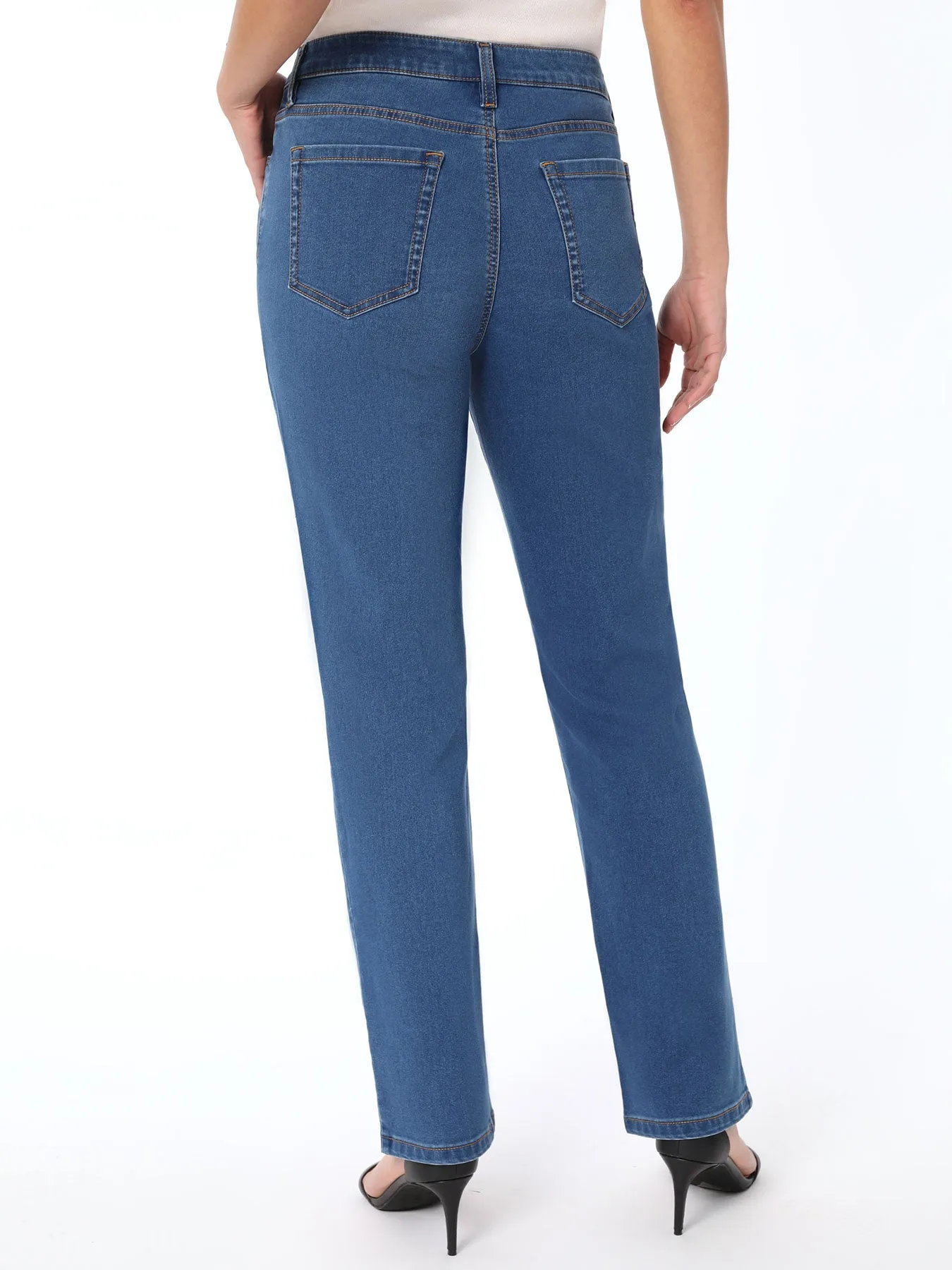 Petite Lexington Straight Leg Jeans, Skywash sold by Jones New York product image thumbnail 3