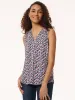 Printed Sleeveless Pleat Front Top, Moss Crepe sold by Jones New York