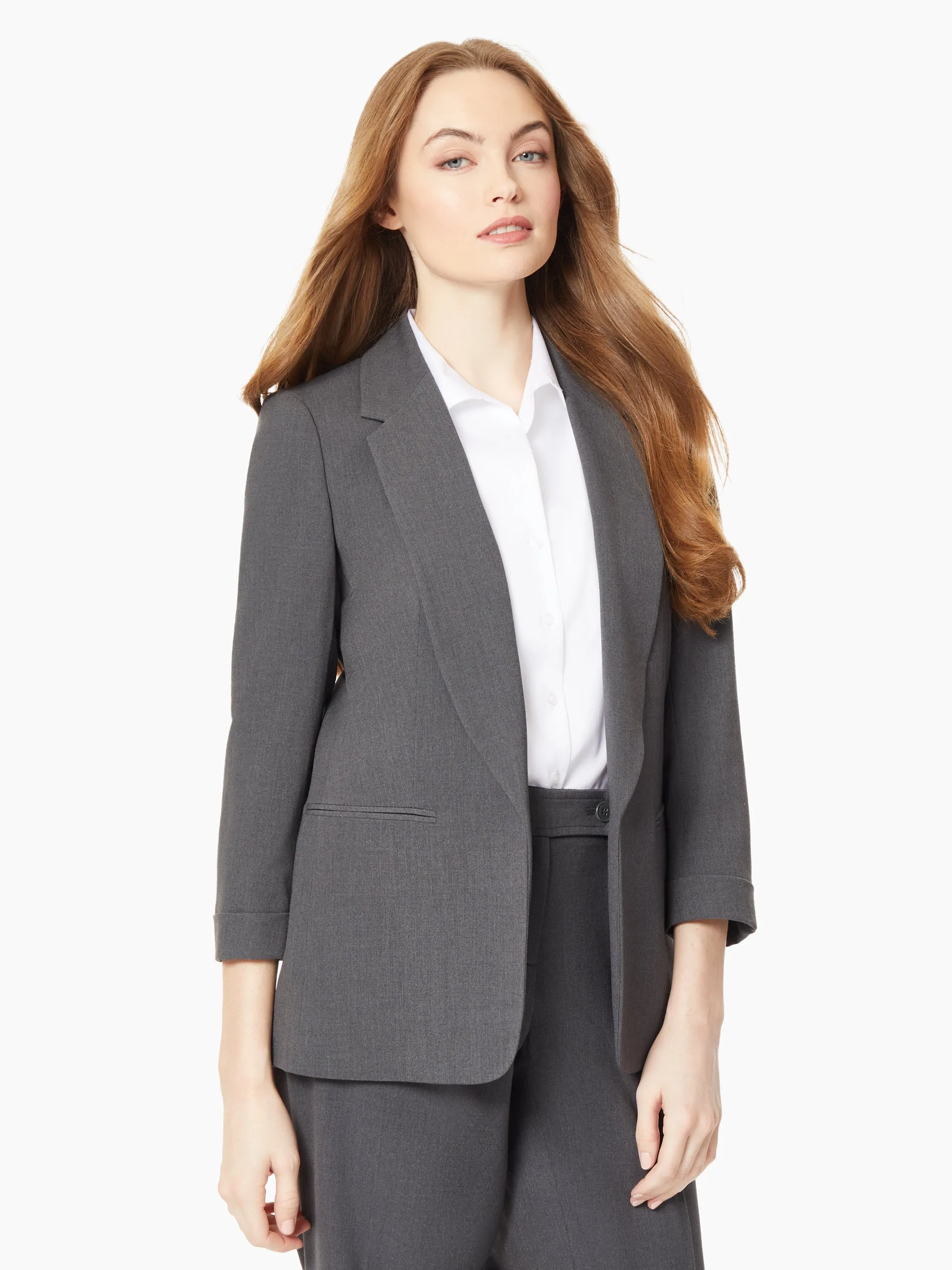 Notch Collar Rolled Cuff Bi-Stretch Blazer sold by Jones New York product image thumbnail 2