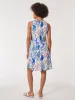 Plus Size Printed Linen Trapeze Dress sold by Jones New York