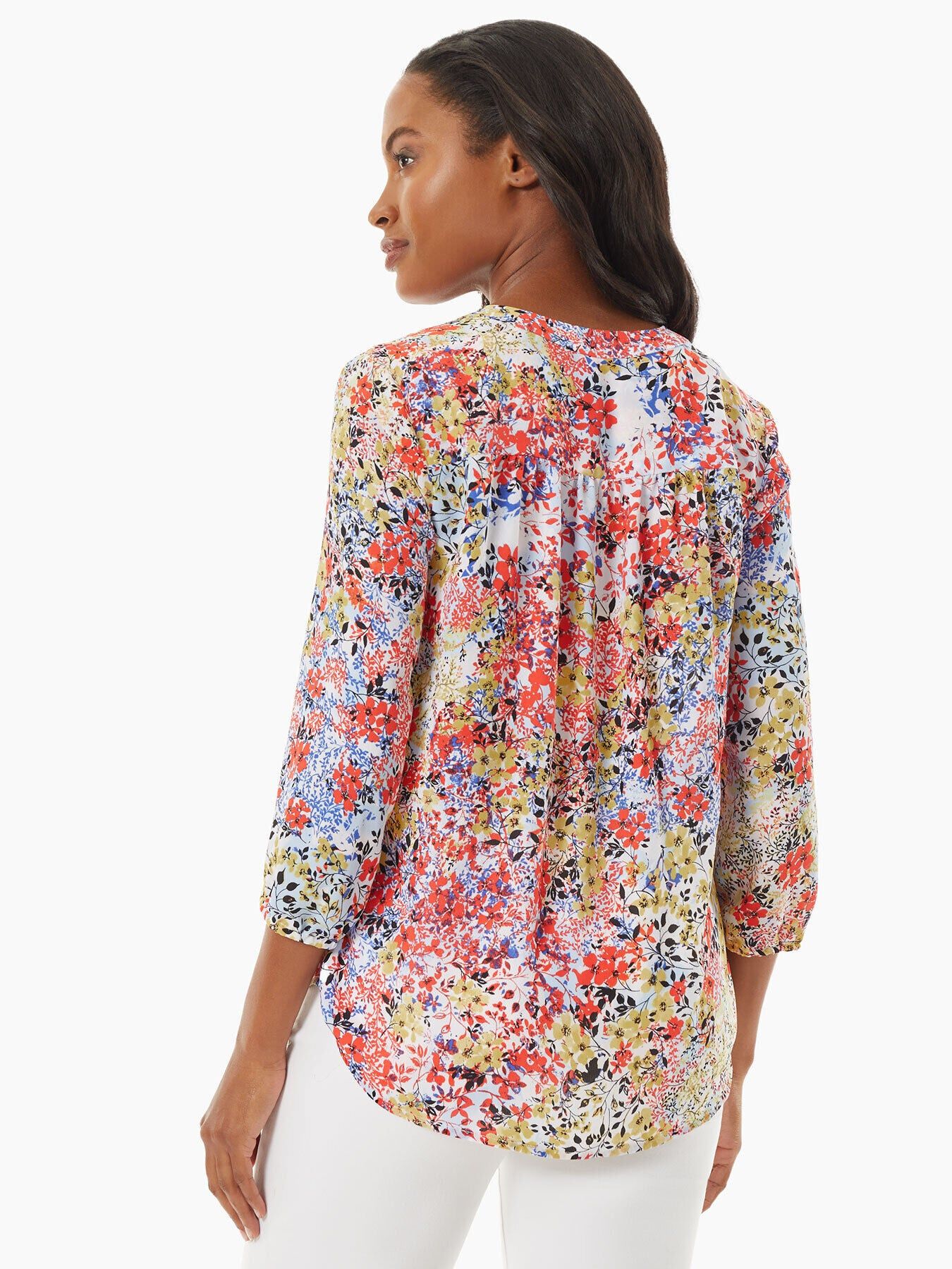 V-Neck Pleated Front Tunic sold by Jones New York product image thumbnail 3