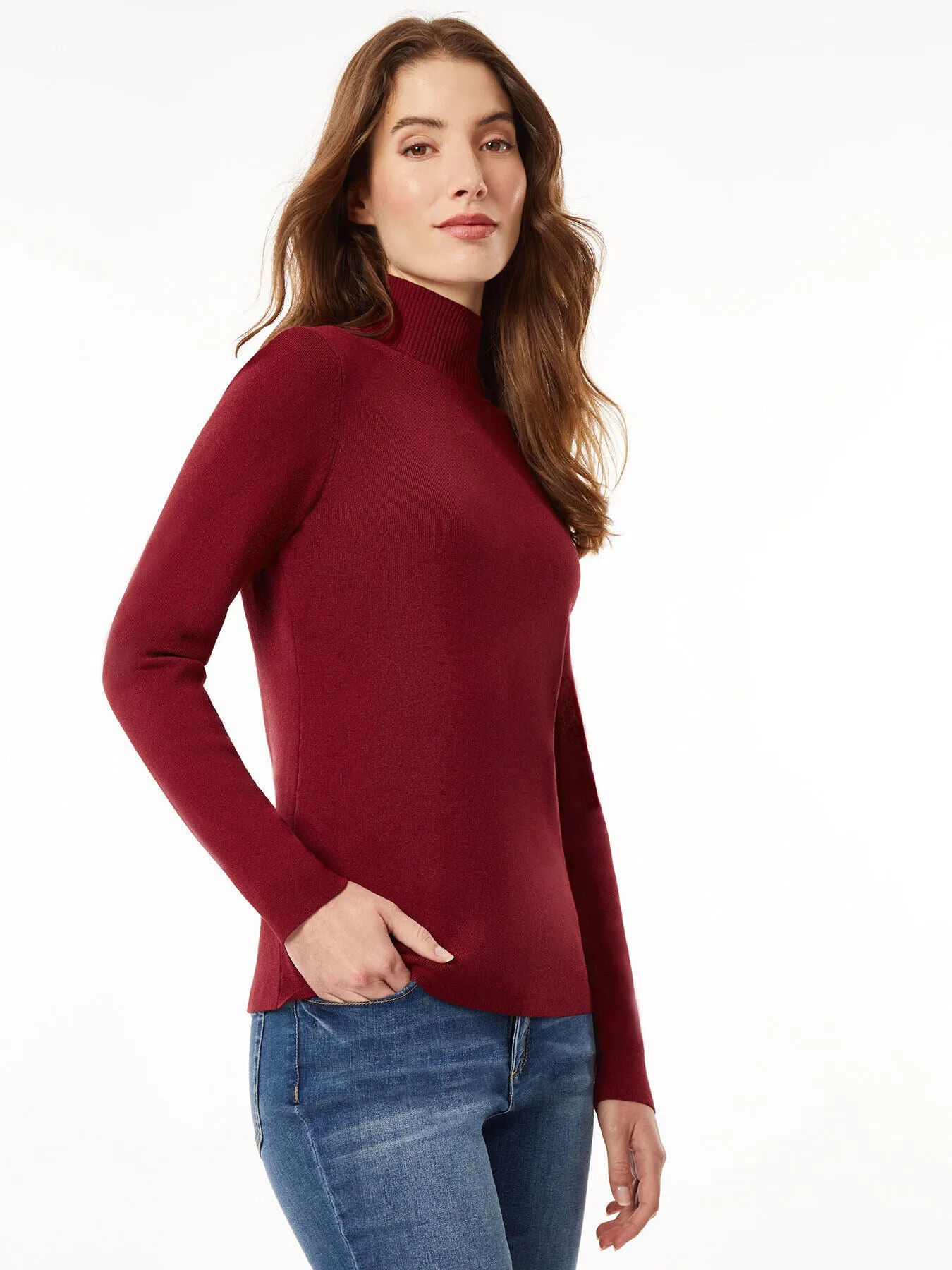 Long Sleeve Mock Neck Knit Sweater sold by Jones New York product image thumbnail 2