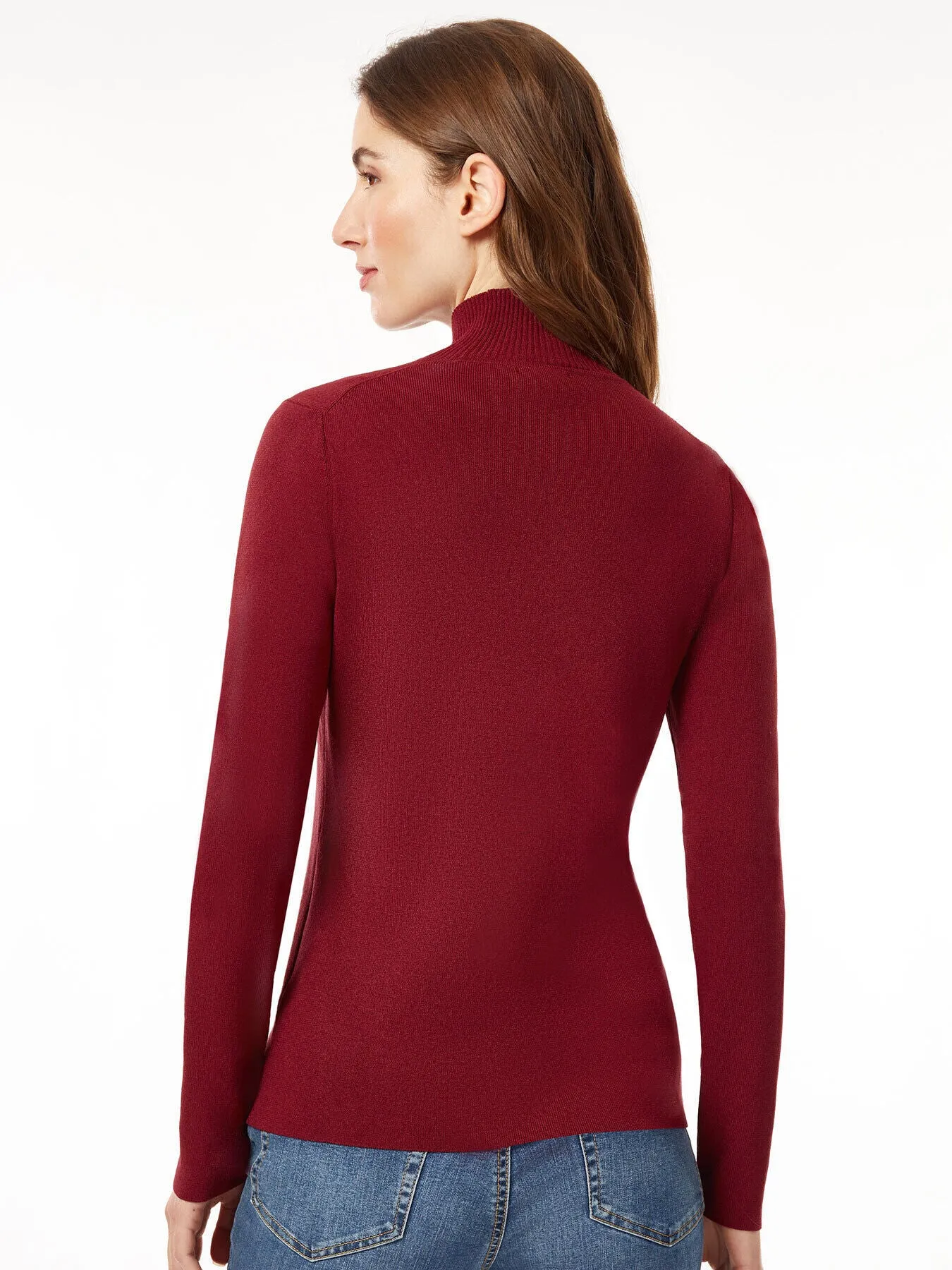 Long Sleeve Mock Neck Knit Sweater sold by Jones New York product image thumbnail 3