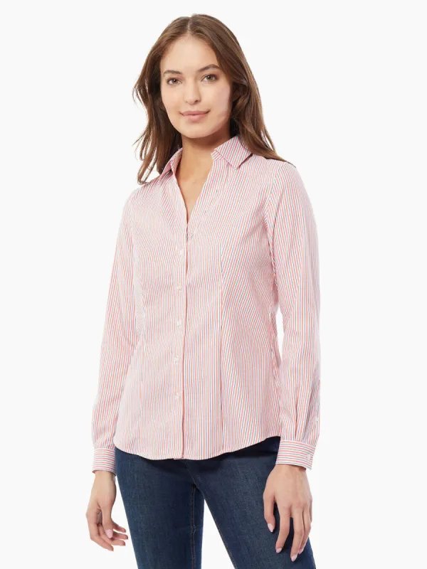 Striped Easy-Care Button-Up Shirt made by Jones New York