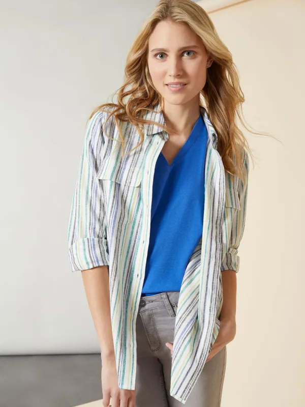 Striped Utility Blouse sold by Jones New York