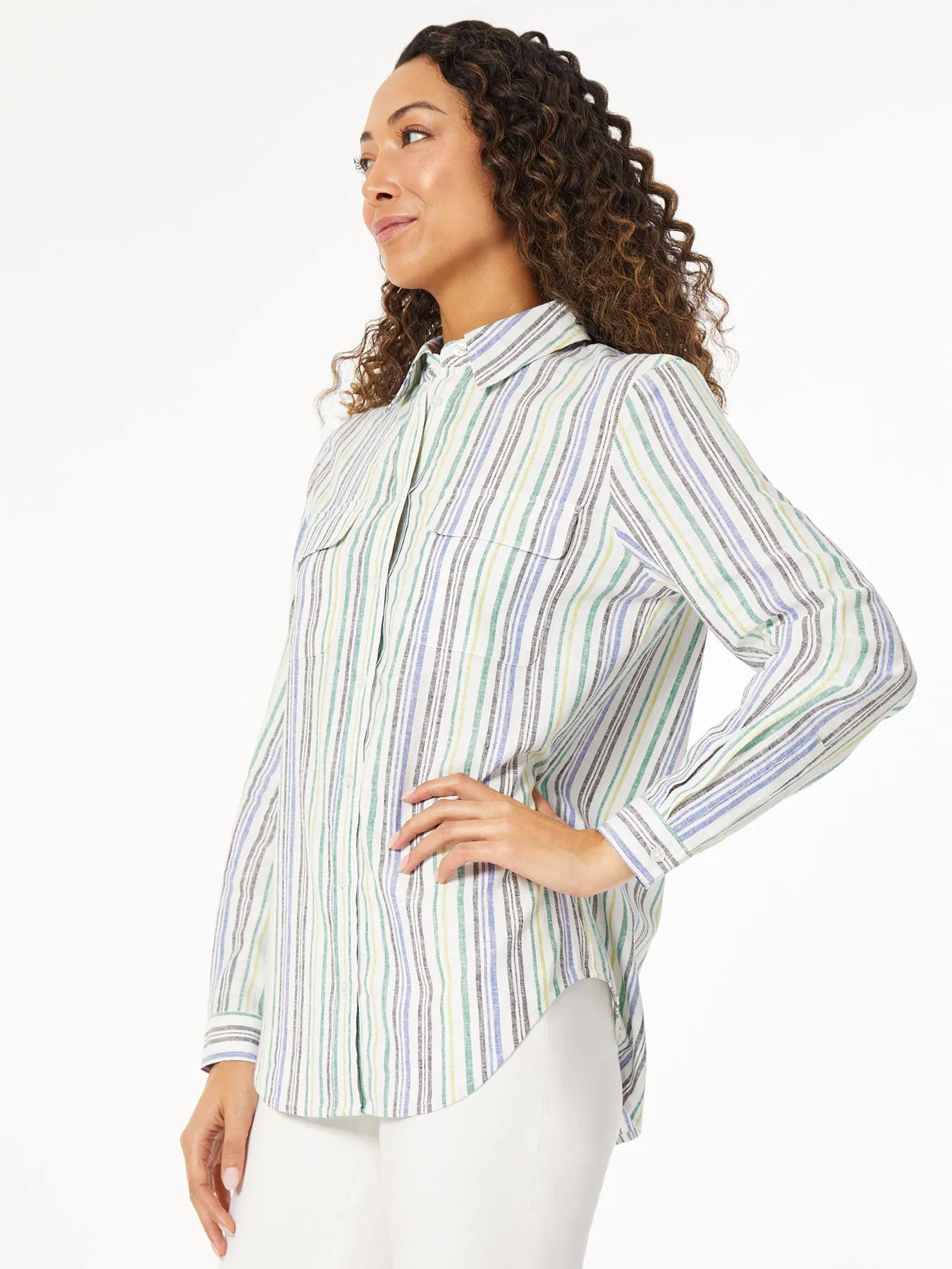 Striped Utility Blouse sold by Jones New York product image thumbnail 4