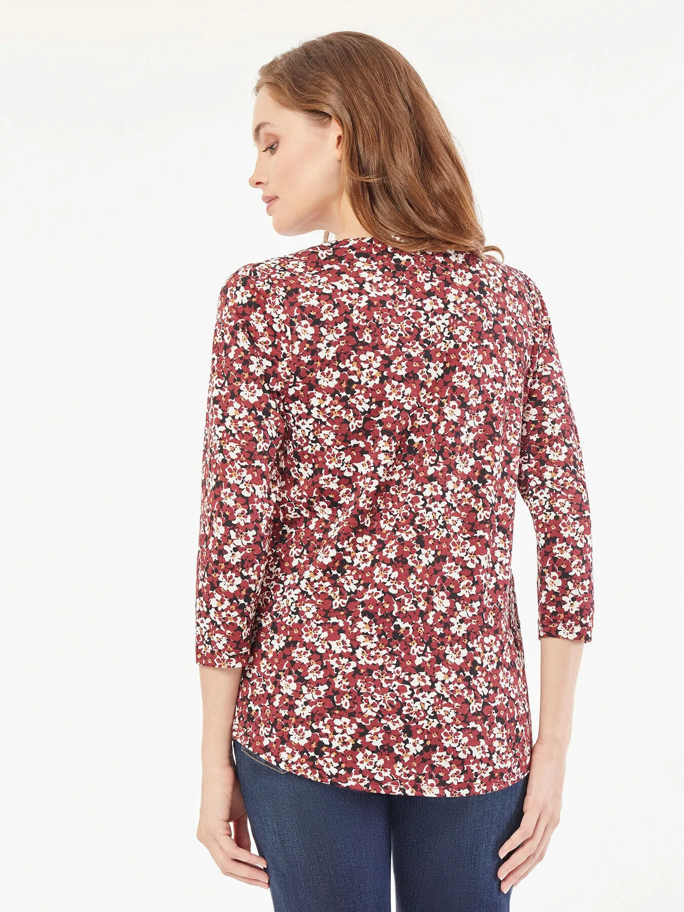 Keyhole Neckline Moss Crepe Top sold by Jones New York product image thumbnail 3