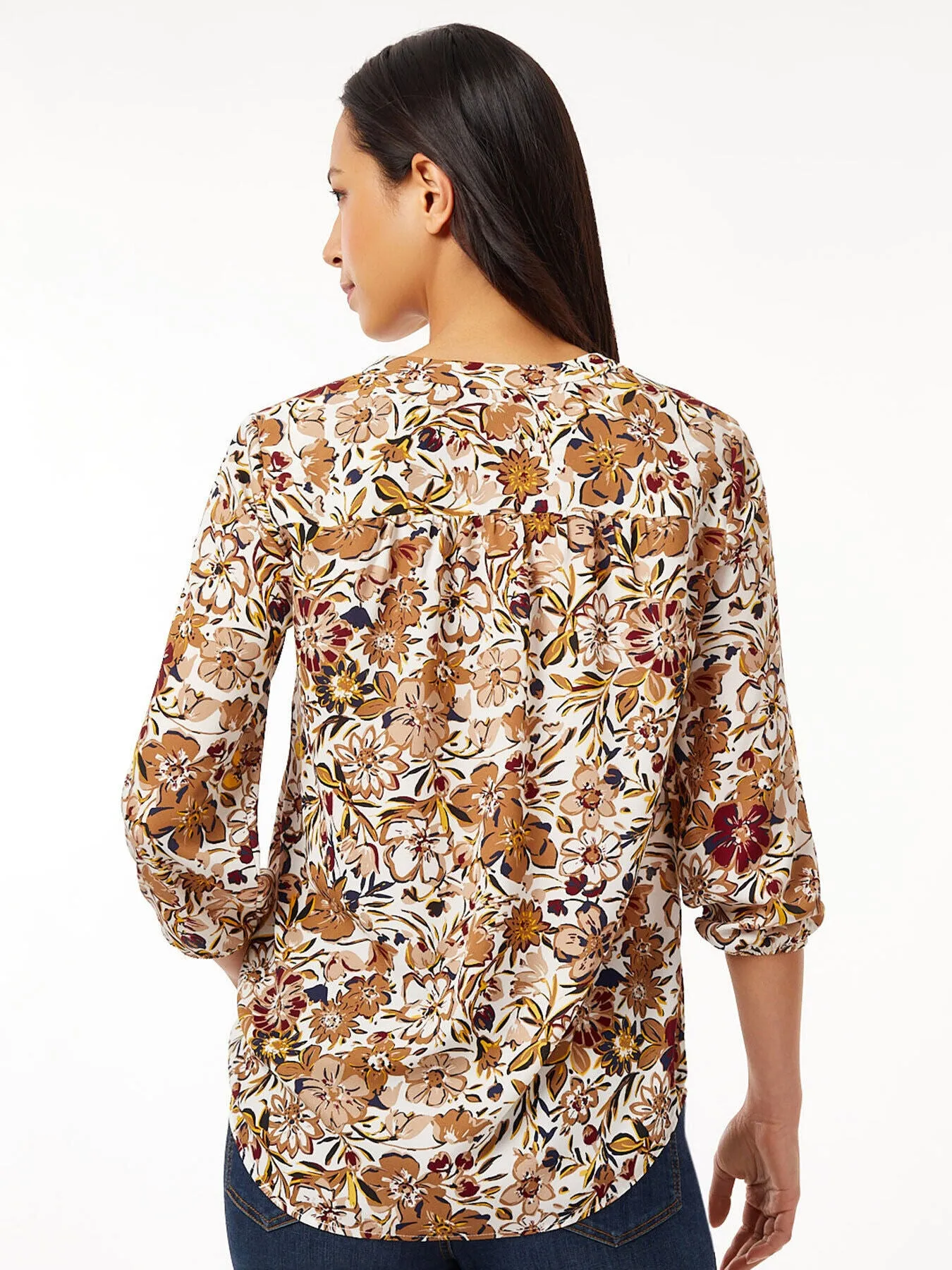 Chiffon V-Neck Kelly Blouse sold by Jones New York product image thumbnail 3