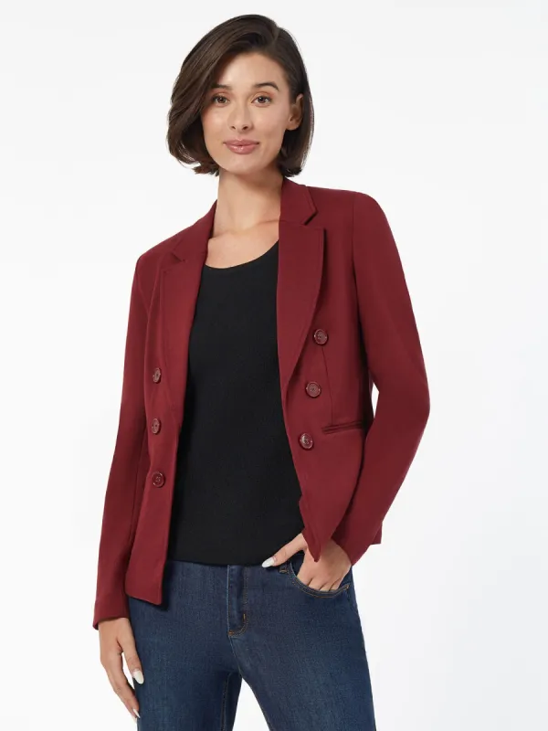 Modern Compression Faux Double Breasted Jacket sold by Jones New York