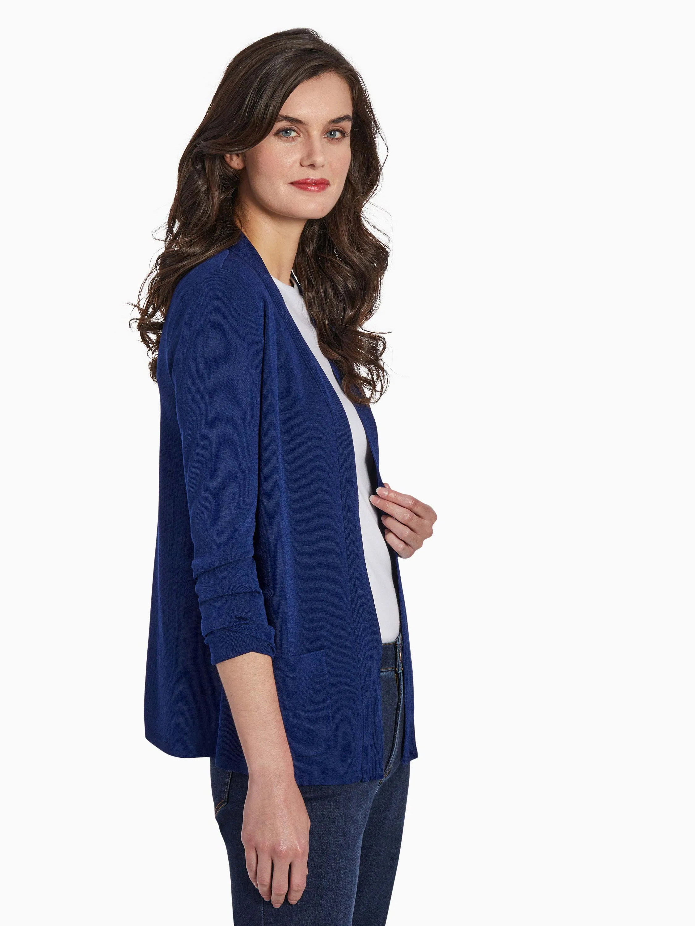 Open Front Cardigan With Pockets sold by Jones New York product image thumbnail 2