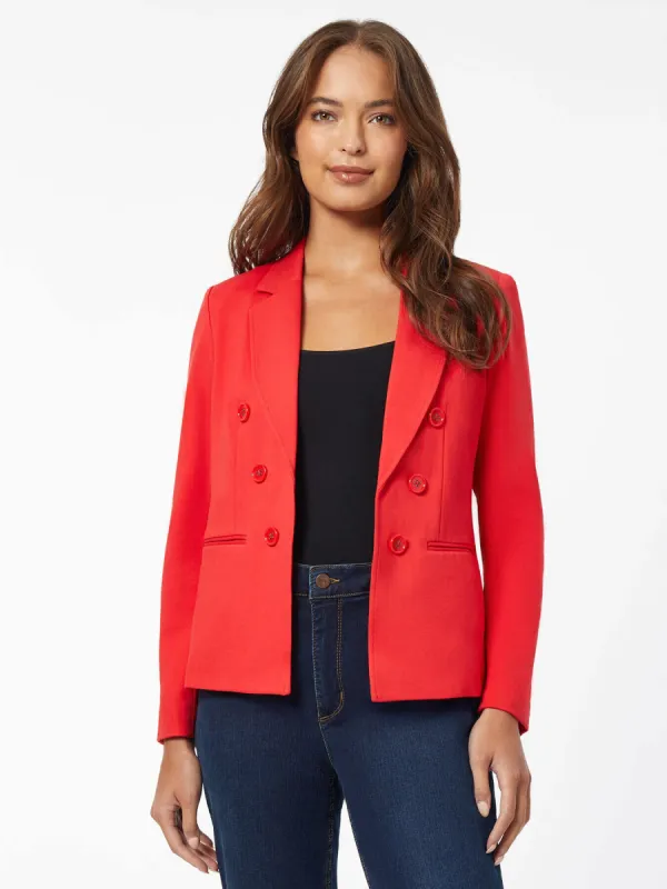 Modern Compression Faux Double Breasted Jacket sold by Jones New York